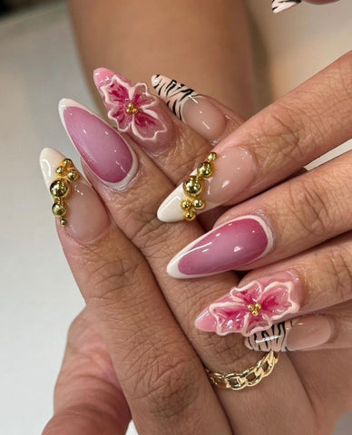 Wild Orchid Handmade gel false nails press on nails
