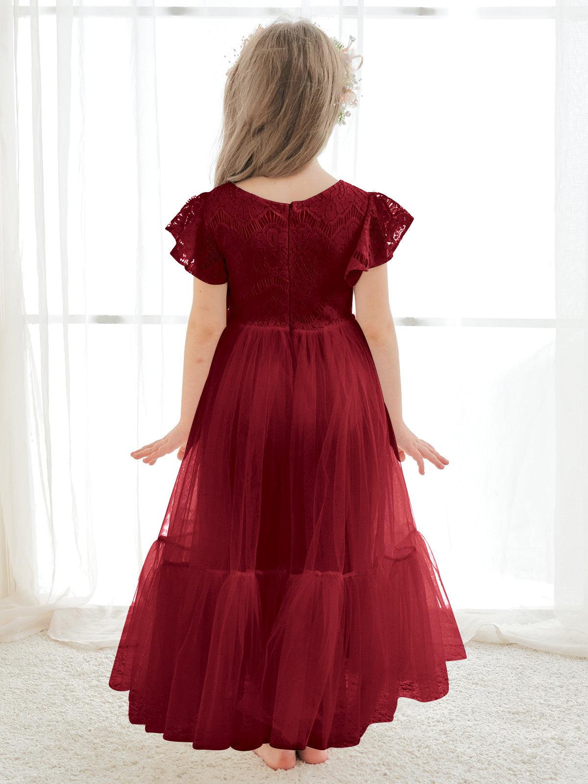 Knöchellanges weißes Kleid aus Spitzentüll (2003227579) 
