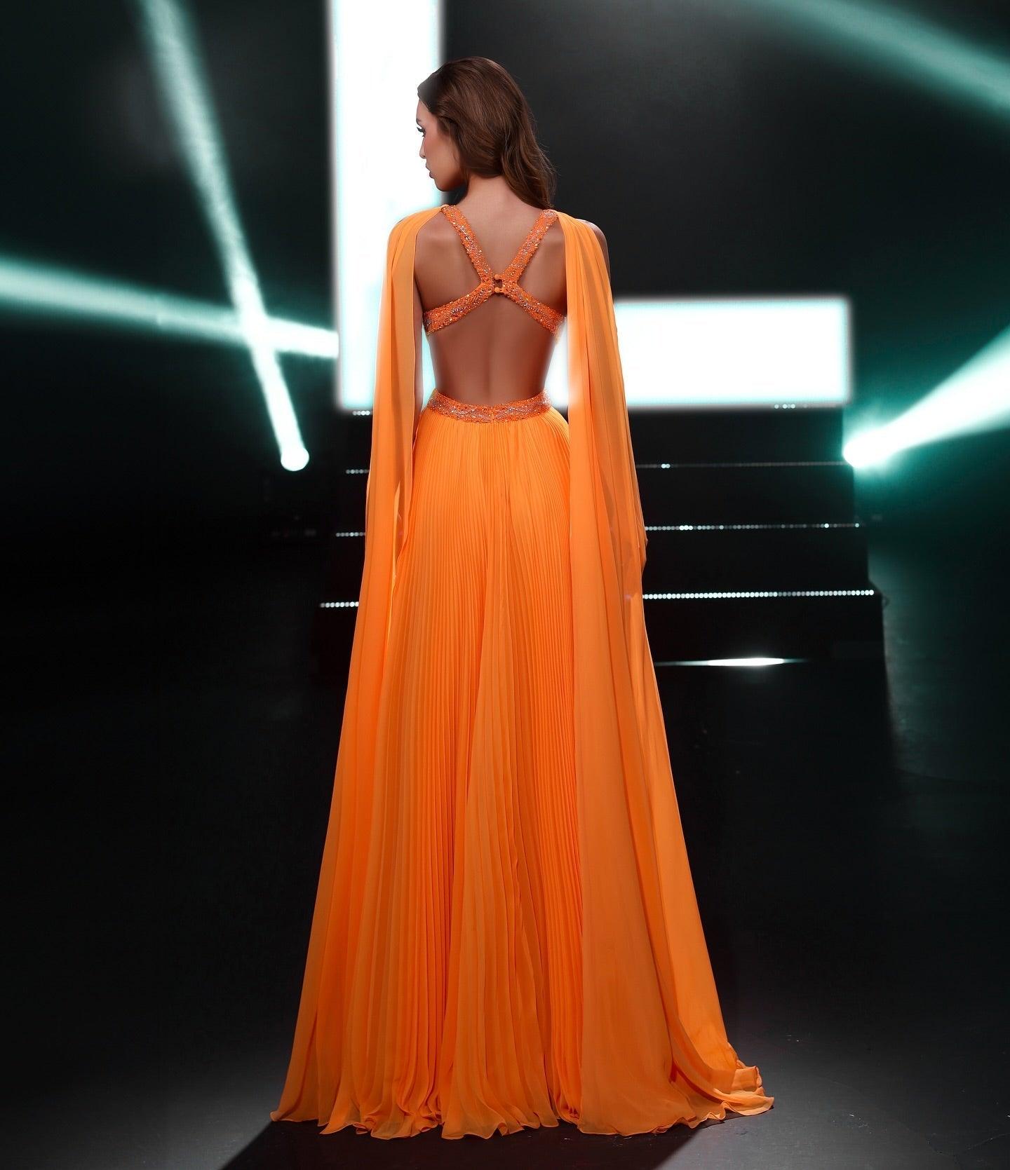Charmantes A-Linien-Ballkleid mit U-Ausschnitt, ärmellos, Rüschen, Chiffon und Schlitz vorn