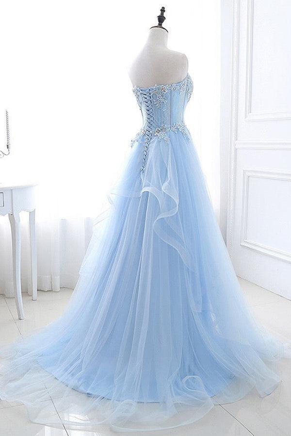 Elegante Ballkleider, bodenlanges A-Linien-Kleid mit Herzausschnitt