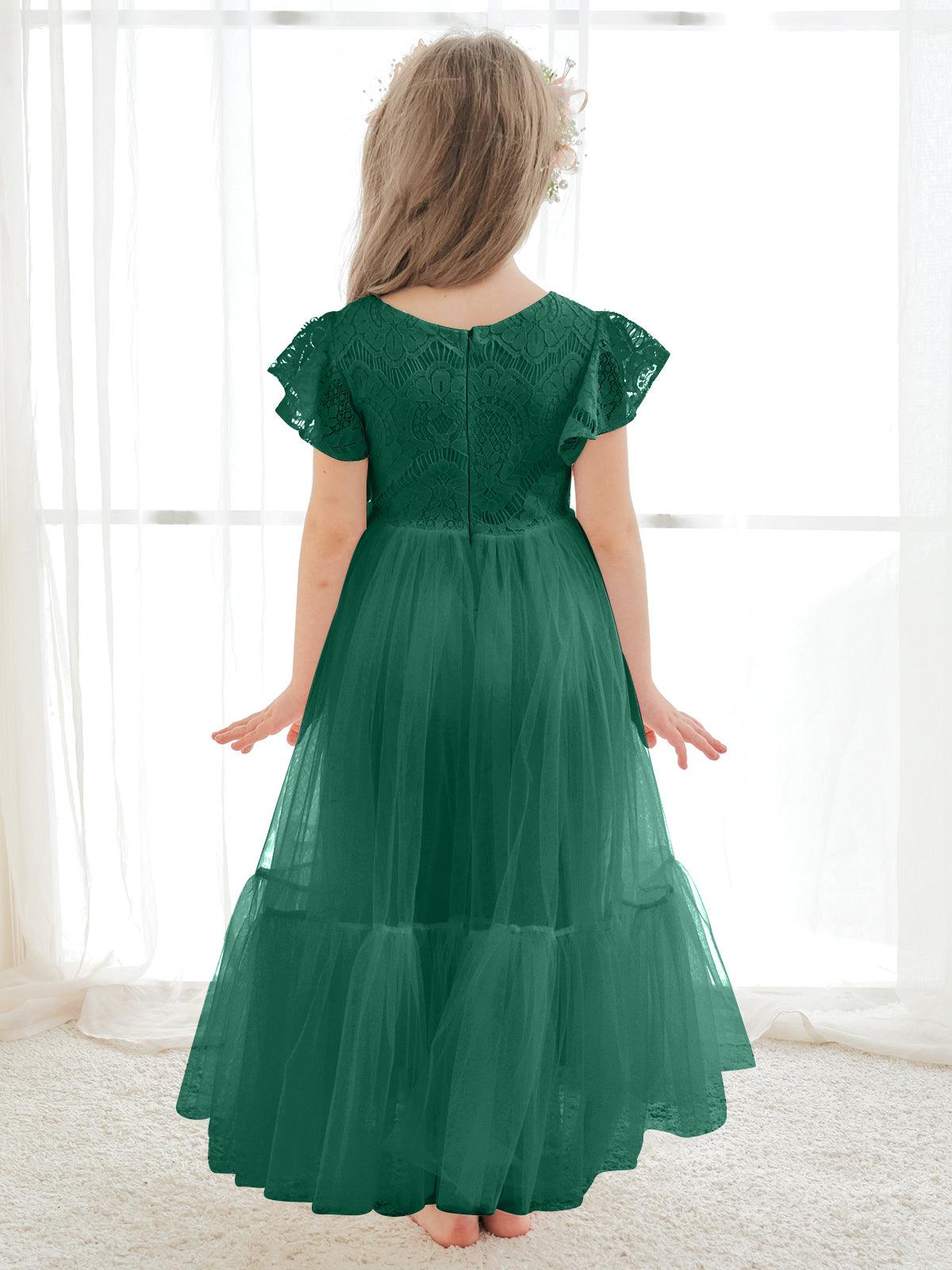 Knöchellanges weißes Kleid aus Spitzentüll (2003227579) 