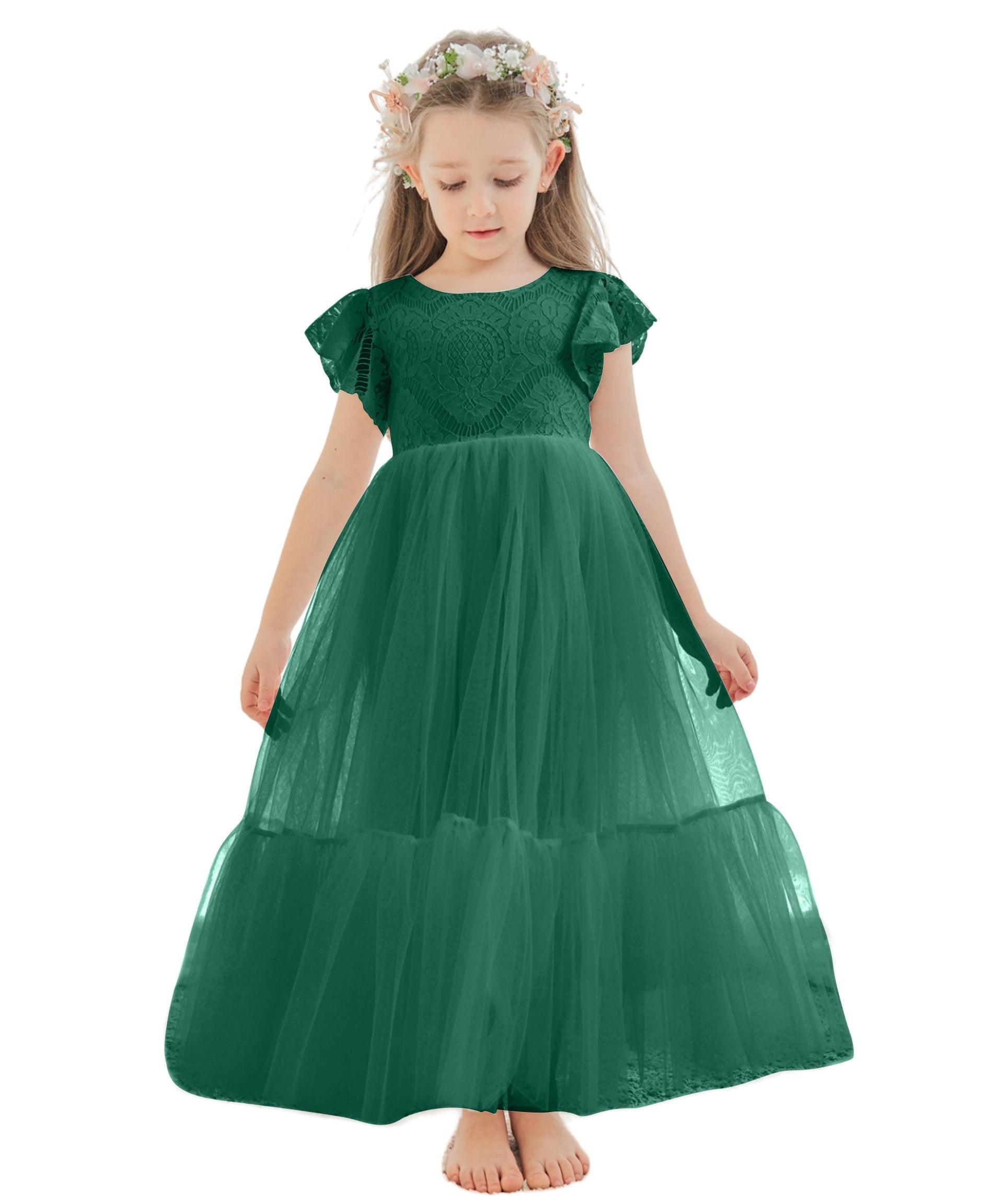 Knöchellanges weißes Kleid aus Spitzentüll (2003227579) 