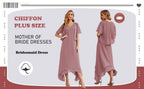 NumberSea - Numbersea Chiffon Plus Size Mother of Bride Dresses with Jacket Formal Dresses for Wedding SEA28073
