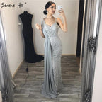 Dubai New Luxury Sexy Sleeveless Evening Dresses Mermaid Diamond Beading Mermaid Evening Gowns 2024 LA6628