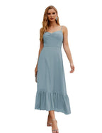 Numbersea Spaghetti Strap Chiffon Bridesmaid Dress Ankle Length Formal A Line Cocktail Party Homecoming Dress for Juniors SEA28028-numbersea