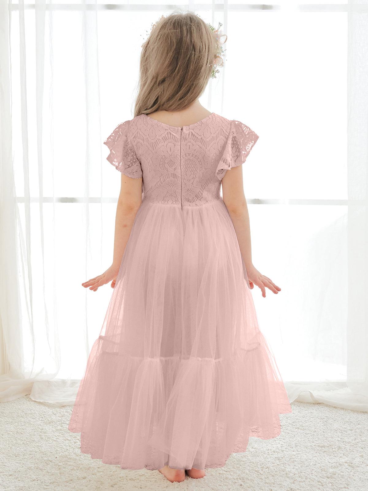 Knöchellanges weißes Kleid aus Spitzentüll (2003227579) 
