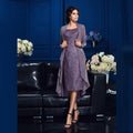Mother of the Bride Dresses Exquisite Chiffon Lace Knee Length Sheath Sleeveless  With Jacket