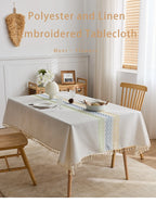 Embroidery floral pattern tablecloth household activity tablecloth
