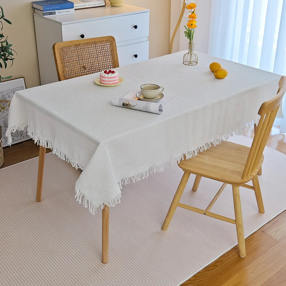Waffle Ins style woven rectangular tablecloth home decor tea placemat