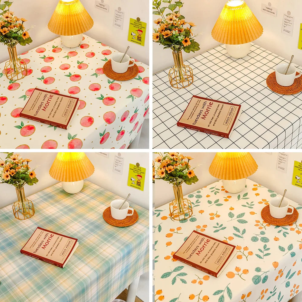 Family Hotel Wedding Party Plaid Printed Polyester Striped Tablecloth - Versatile Tablecloth for Any Occasion