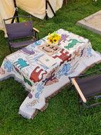 Rectangle tablecloth sofa outdoor cover polyester tablecloth picnic mat activity tablecloth