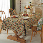 Jacquard tablecloth floral pattern oil painting design woven table cloth household