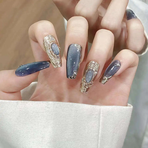 New Style Handmade Different Shape Artificial Nail Salon Removable Full Cover ABS Press on Nails Tips