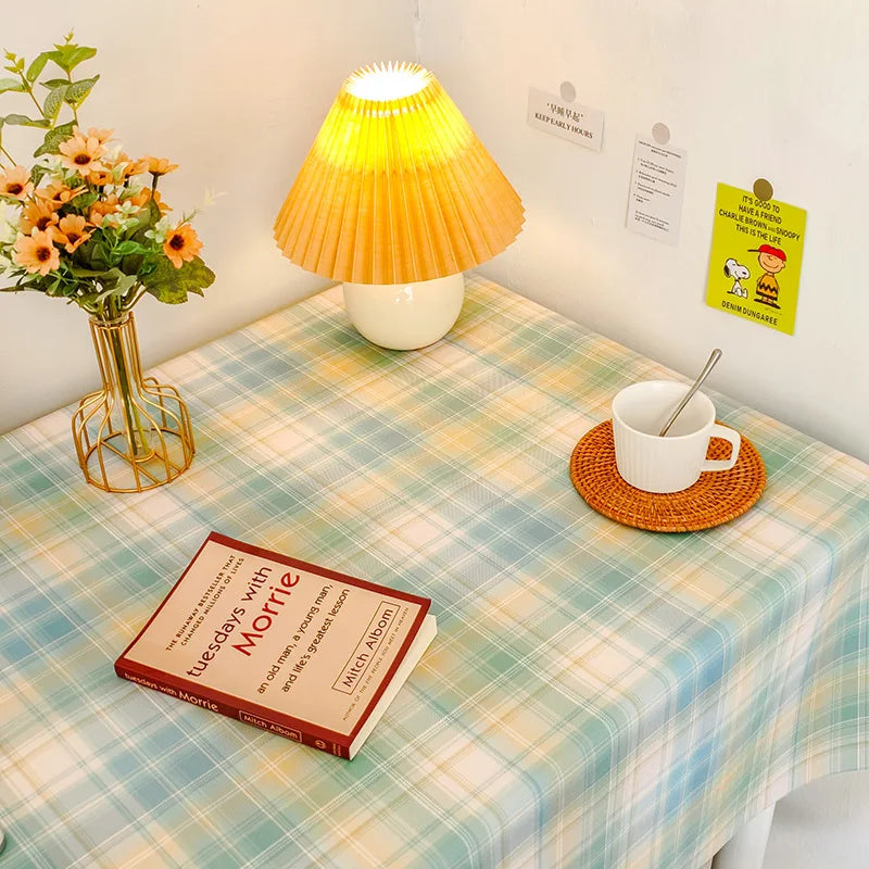 Family Hotel Wedding Party Plaid Printed Polyester Striped Tablecloth - Versatile Tablecloth for Any Occasion