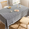 Modern style knitted tablecloth polyester cotton table mat household dust table cover