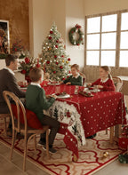 New Christmas bright red tablecloth Festive waterproof New Year family restaurant party tablecloth