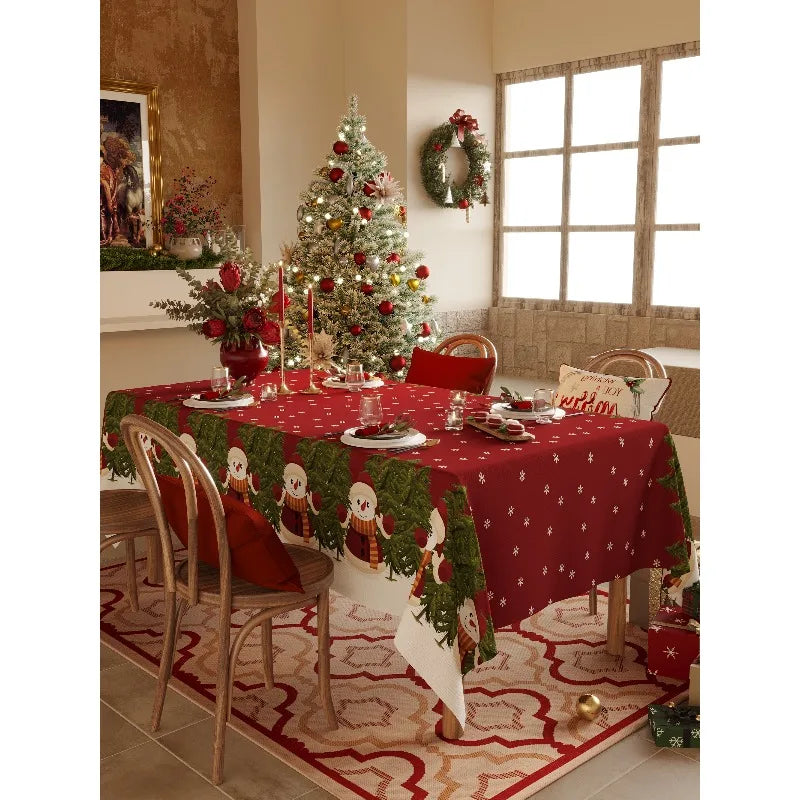 Waterproof tablecloth new design fashion christmas tablecloth new year decoration
