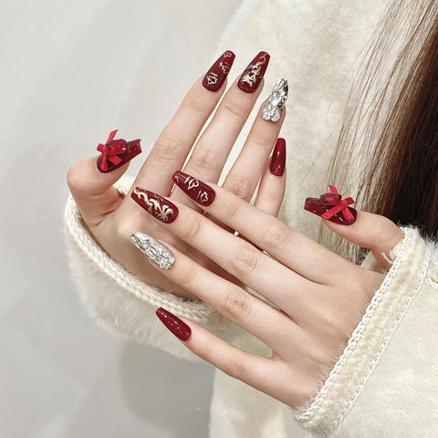 New Style Handmade Different Shape Artificial Nail Salon Removable Full Cover ABS Press on Nails Tips