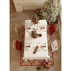 Christmas print waterproof tablecloth cover festive holiday decorative tablecloth