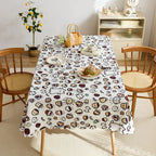 Waterproof and dustproof peach skin velvet cute cartoon tablecloth decorative protective tablecloth