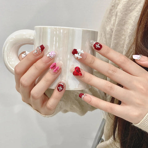 New Style Handmade Different Shape Artificial Nail Salon Removable Full Cover ABS Press on Nails Tips