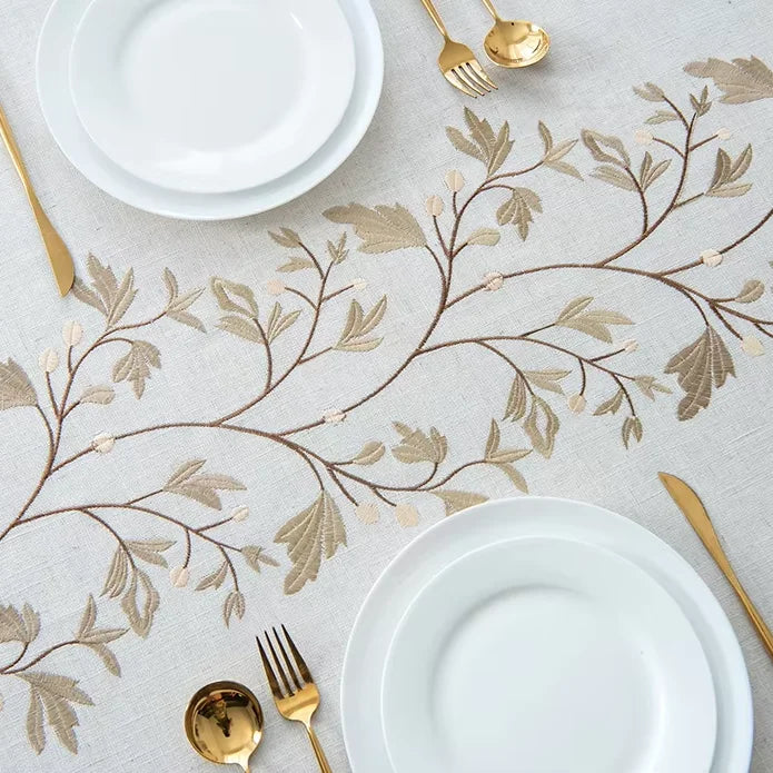 Customizable luxury rectangular white tablecloth 1 piece home kitchen hotel tablecloth decoration set
