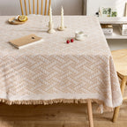 Modern style knitted tablecloth polyester cotton table mat household dust table cover