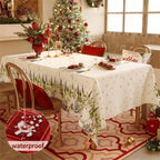 American style happy print polyester woven waterproof and dustproof reusable table cloth and coffee table cloth, suitable for parties