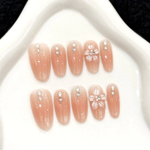 In vogue Handcrafted 3D Carved Nail Art Decals Detachable False Nails