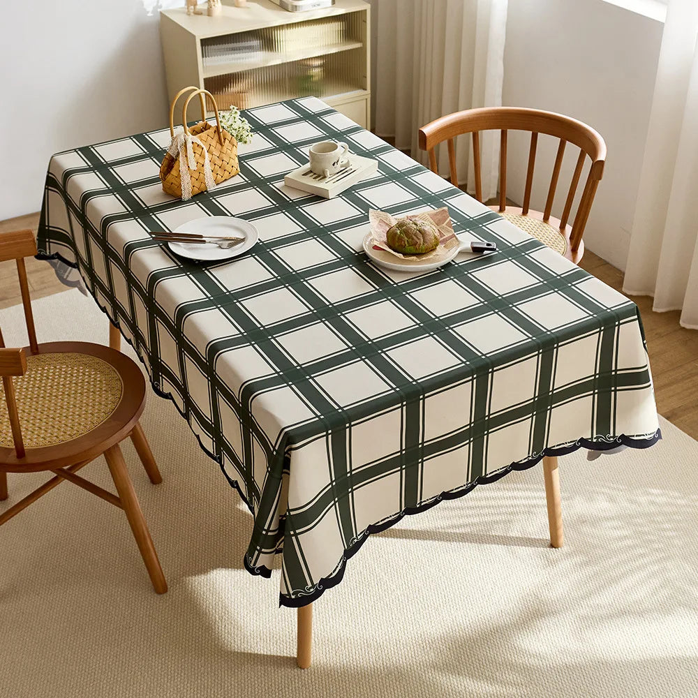 High quality polyester rectangular waterproof tablecloth printed decorative tablecloth