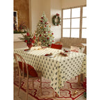 New Year Christmas Printed Waterproof Tablecloth Holiday Decoration Home Use
