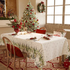 American style happy print polyester woven waterproof and dustproof reusable table cloth and coffee table cloth, suitable for parties