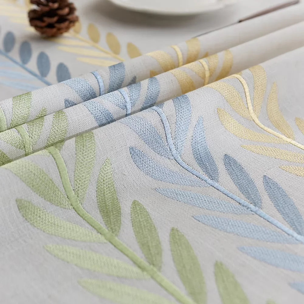 Embroidery floral pattern tablecloth household activity tablecloth