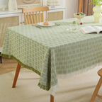 Hot-selling Woven Rectangle Tablecloth Polyester Cotton Set for Home Party or Outdoor Perfect Tabletop Decor