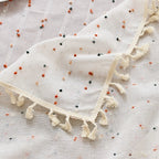 Linen/polyester color polka dot tablecloth can be customized and reusable pastoral style household tablecloth