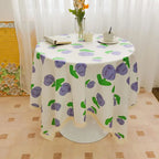 Ins style short plush fringed table covering dustproof garden tablecloth activity tablecloth