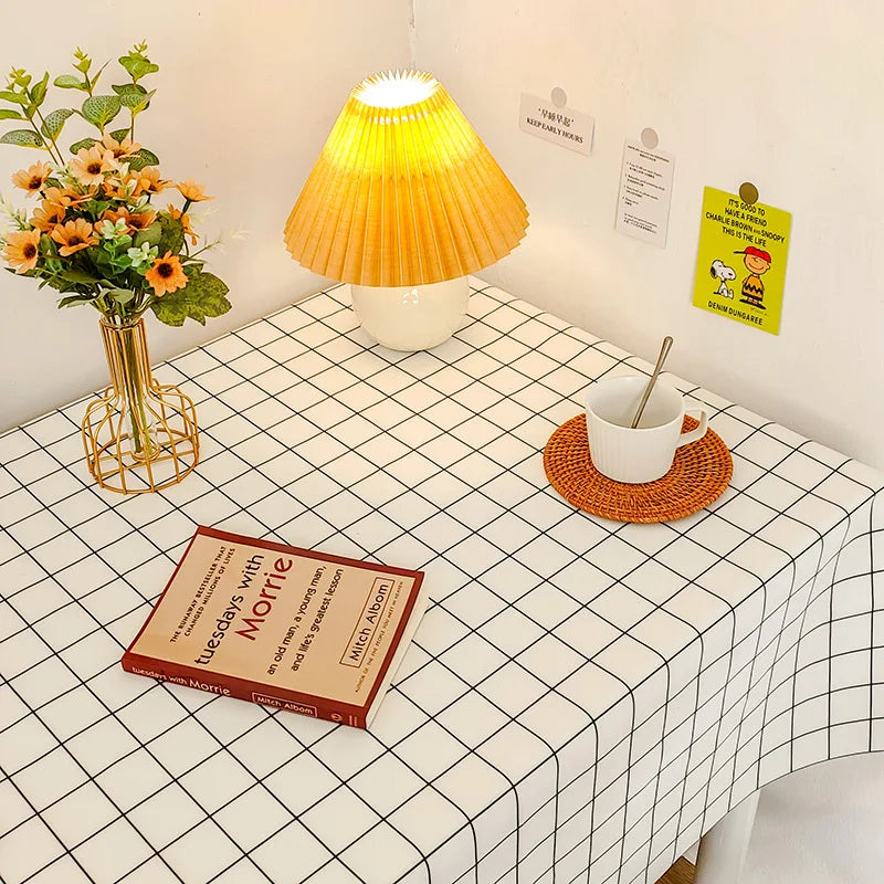 Family Hotel Wedding Party Plaid Printed Polyester Striped Tablecloth - Versatile Tablecloth for Any Occasion