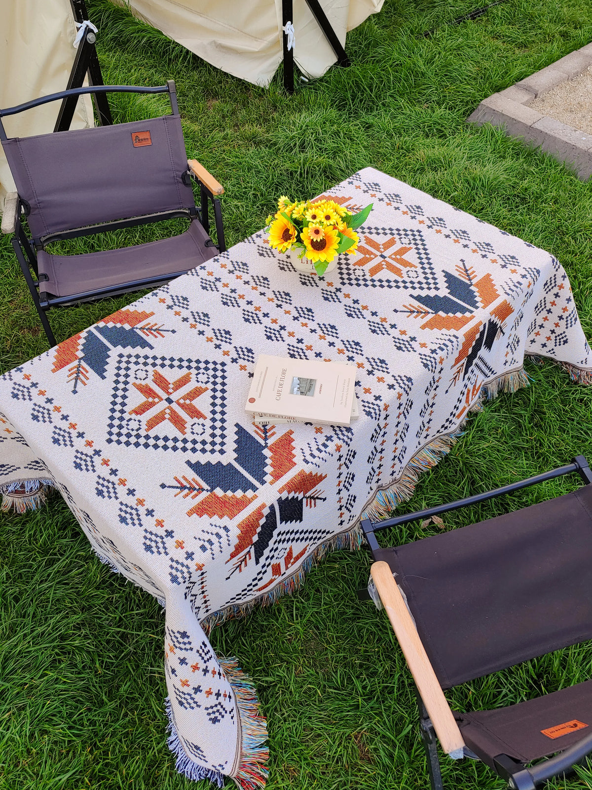 Rectangle tablecloth sofa outdoor cover polyester tablecloth picnic mat activity tablecloth