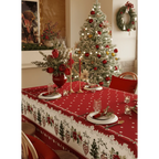 New Christmas bright red tablecloth Festive waterproof New Year family restaurant party tablecloth