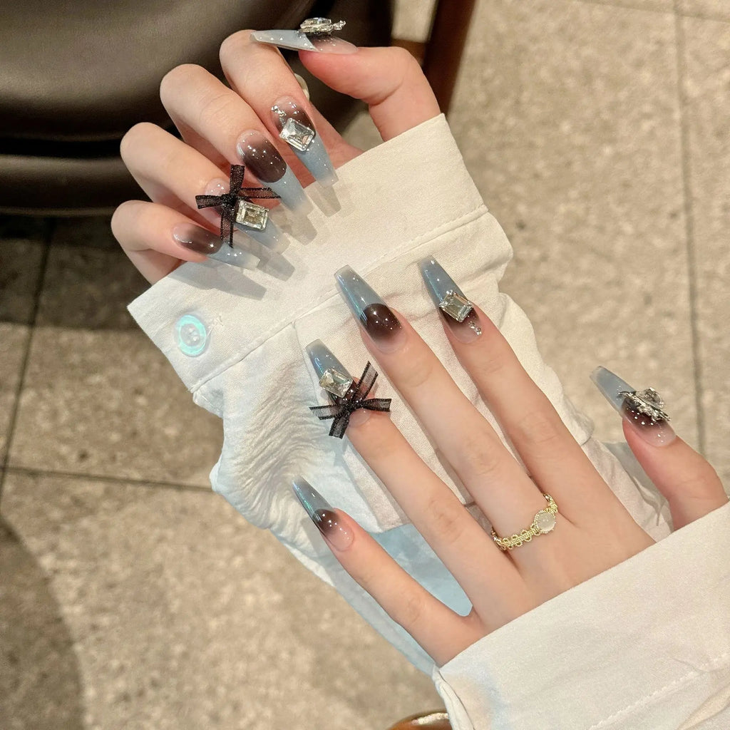 Prices DIY Press-On Nails Easy to Use False Luxury Handmade Packing  Designs Finger Application