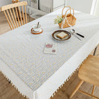 New design tablecloth cotton edge daisy tablecloth rectangular tablecloth party decoration