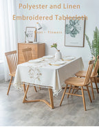 Customizable luxury rectangular white tablecloth 1 piece home kitchen hotel tablecloth decoration set