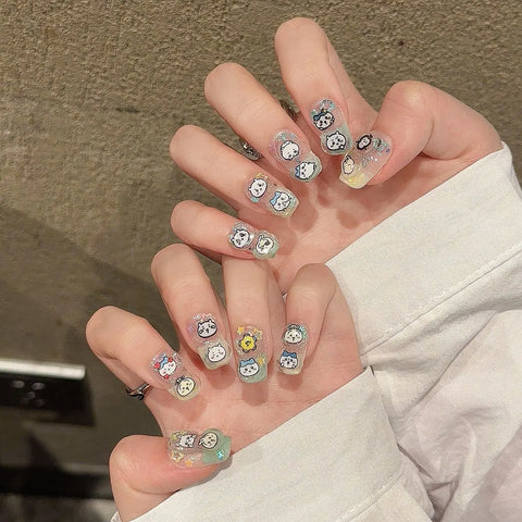 Hand Pressed Nail with Glue High Quality Nail Accessories Fashion Luxury Customized Press on Nails