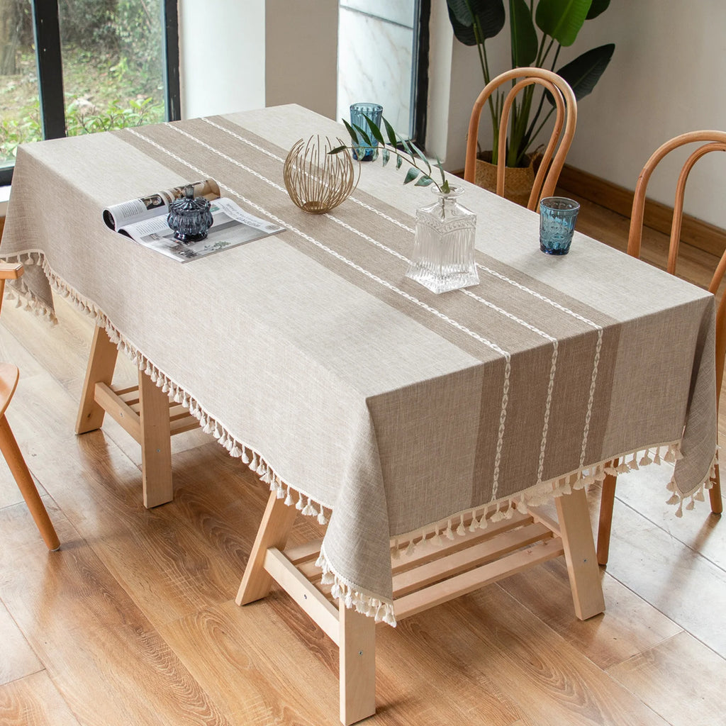 High-quality customizable rectangular tablecloth Jacquard woven polyester tablecloth for activities