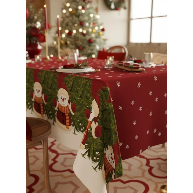 Waterproof tablecloth new design fashion christmas tablecloth new year decoration