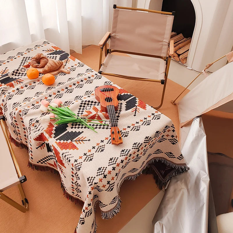 Rectangle tablecloth sofa outdoor cover polyester tablecloth picnic mat activity tablecloth
