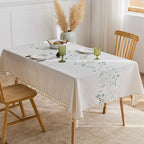 Modern Chinese embroidered tablecloth tablecloth new floral woven fabric dining table decoration modern home