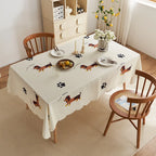Polyester outdoor picnic table throw cloth non-slip tablecloth activity fancy decorative tablecloth