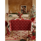 New Christmas bright red tablecloth Festive waterproof New Year family restaurant party tablecloth