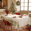 American style happy print polyester woven waterproof and dustproof reusable table cloth and coffee table cloth, suitable for parties